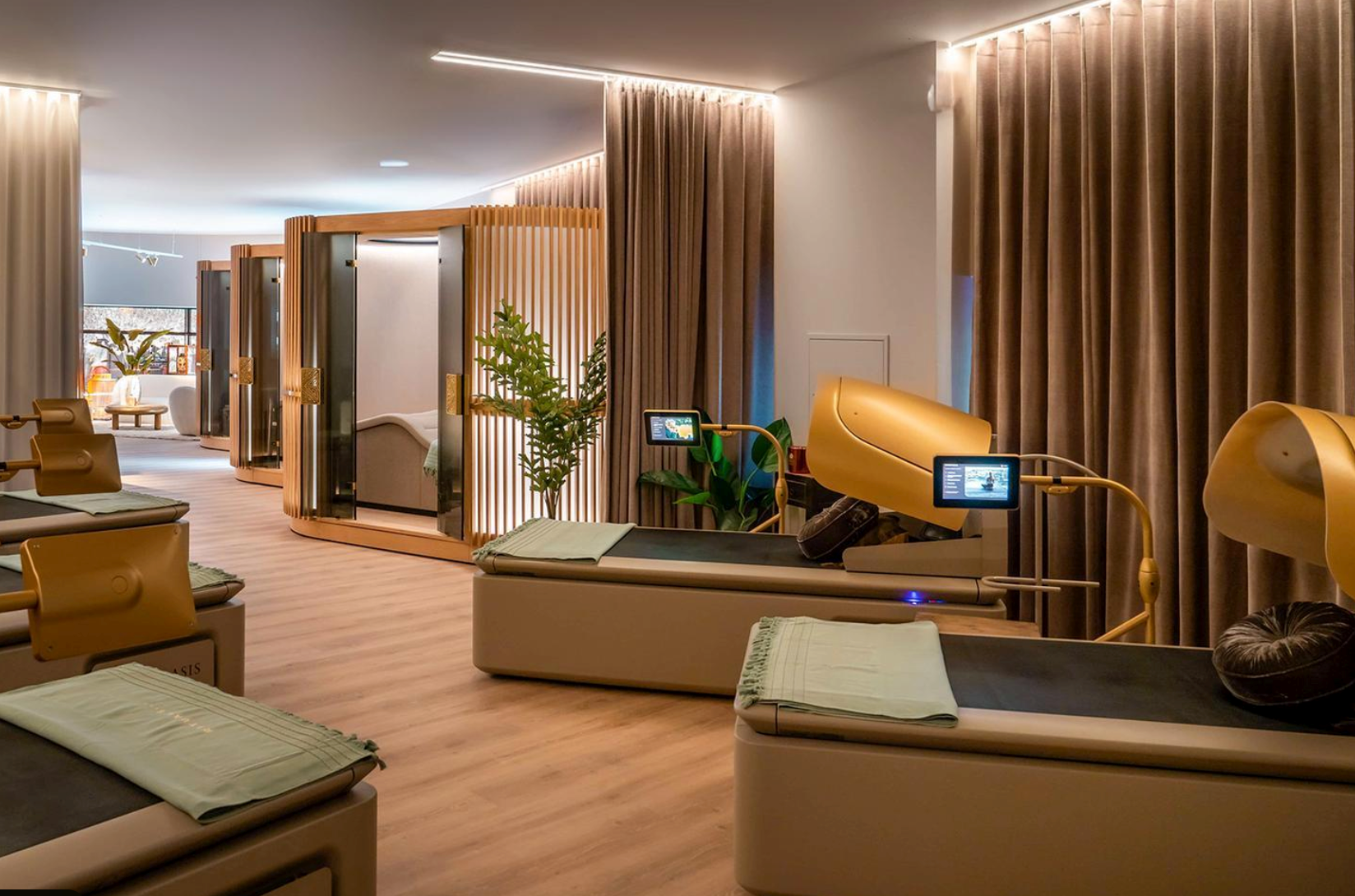 Wellness centre recovery suite with pain relief technologies