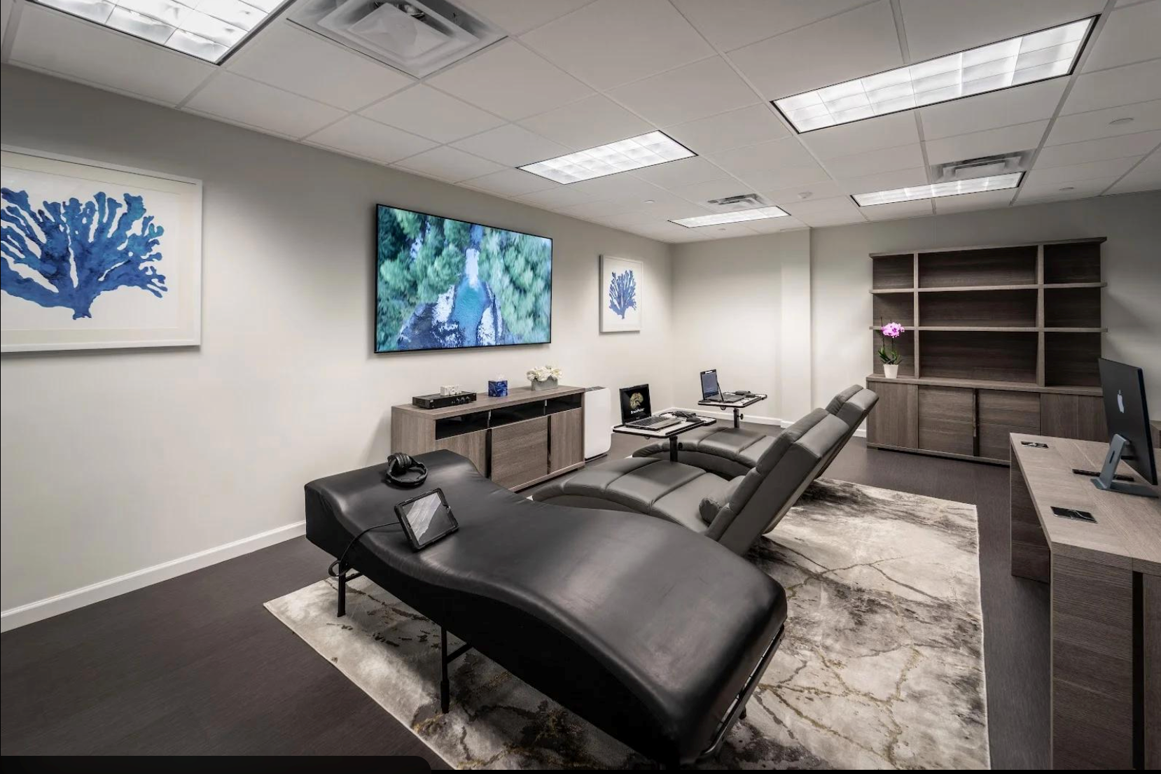 Professional wellness center using pain-relieving recovery technology