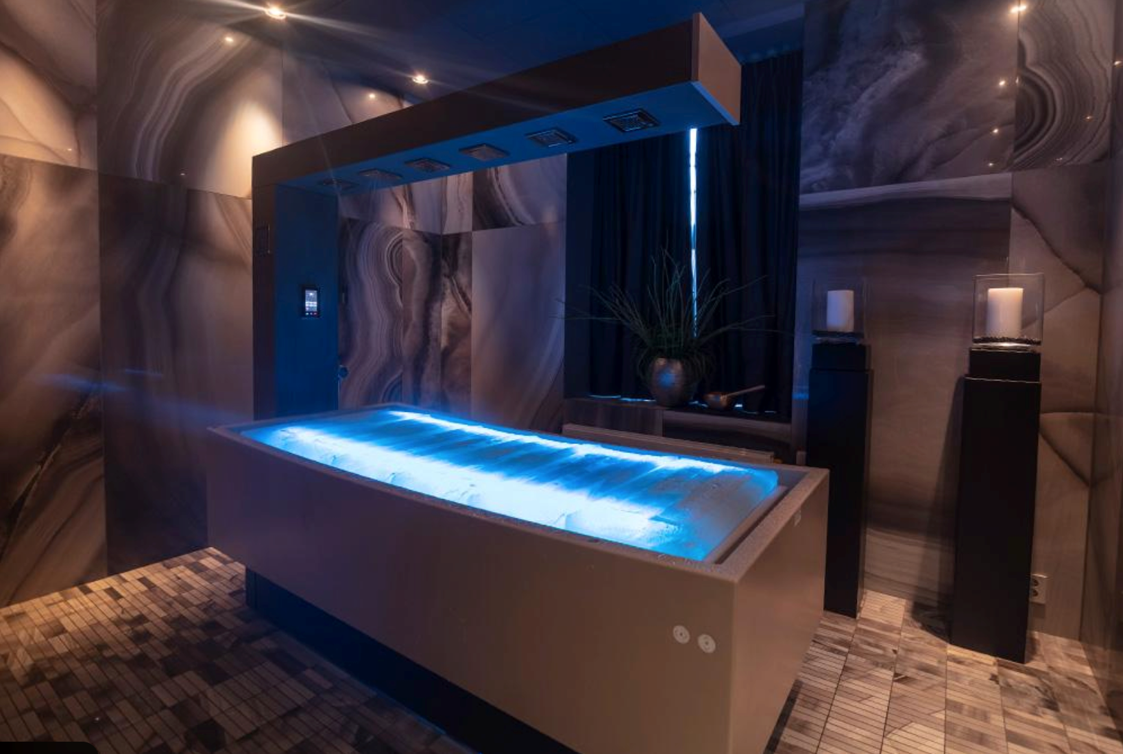 Full-body dry hydrotherapy massage system designed to promote relaxation, recovery, and improved sleep.