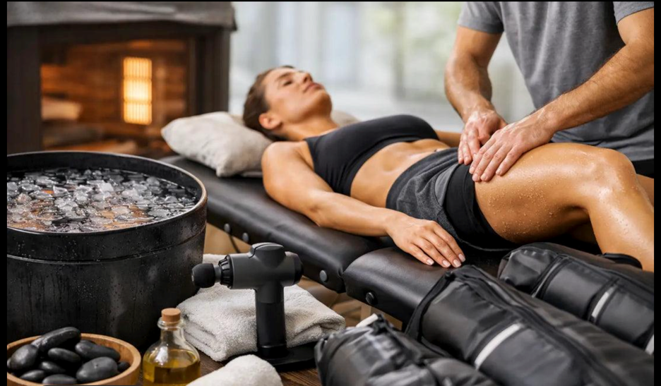 Cryotherapy massage treatment for muscle recovery