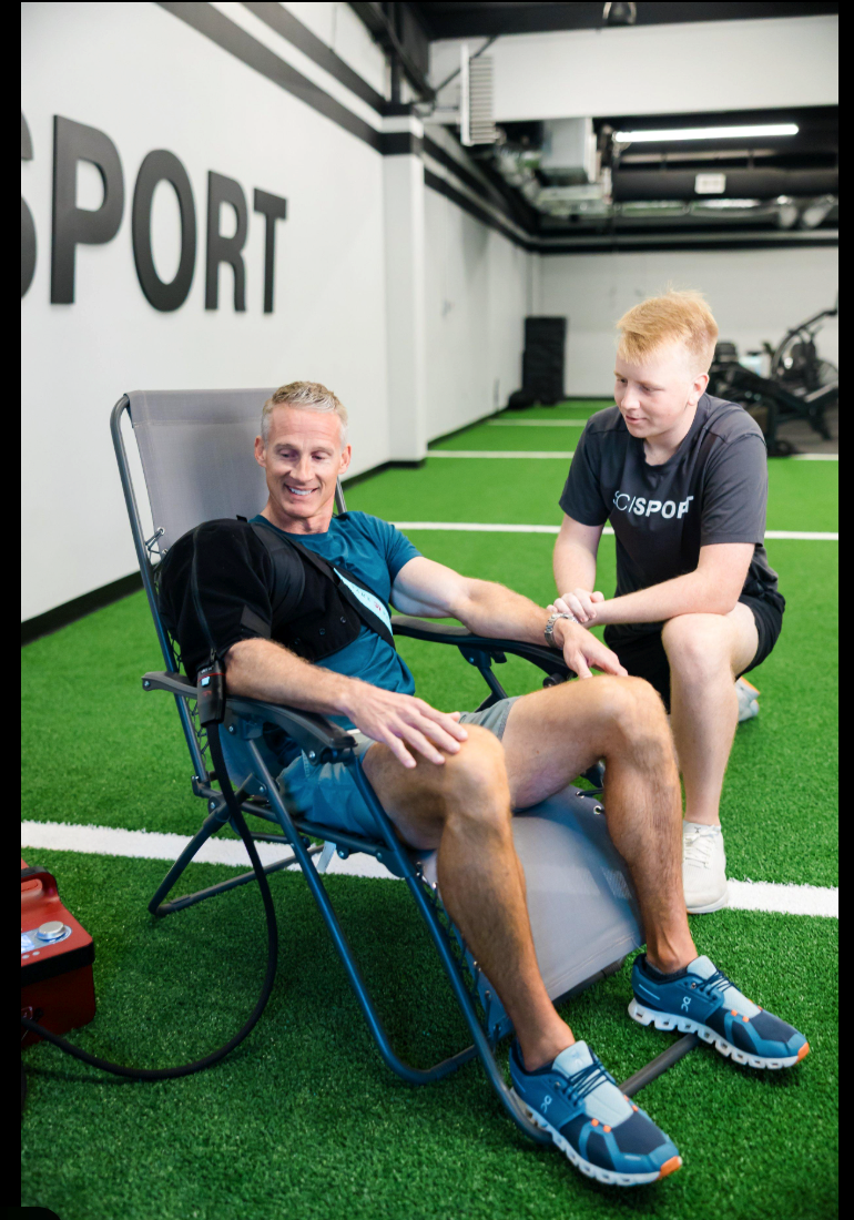 Massage and cold therapy for muscle relaxation and recovery