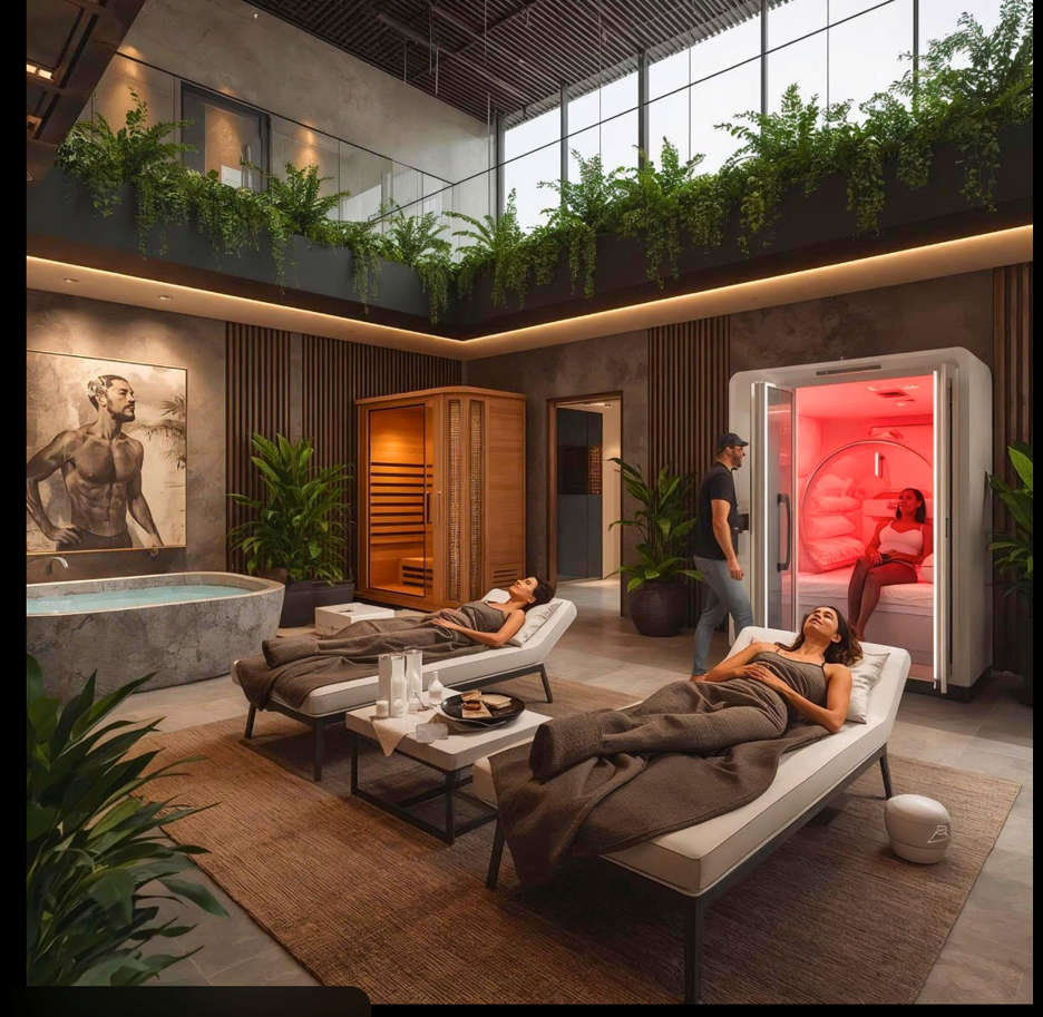 Multi-modality wellness recovery center with advanced recovery devices